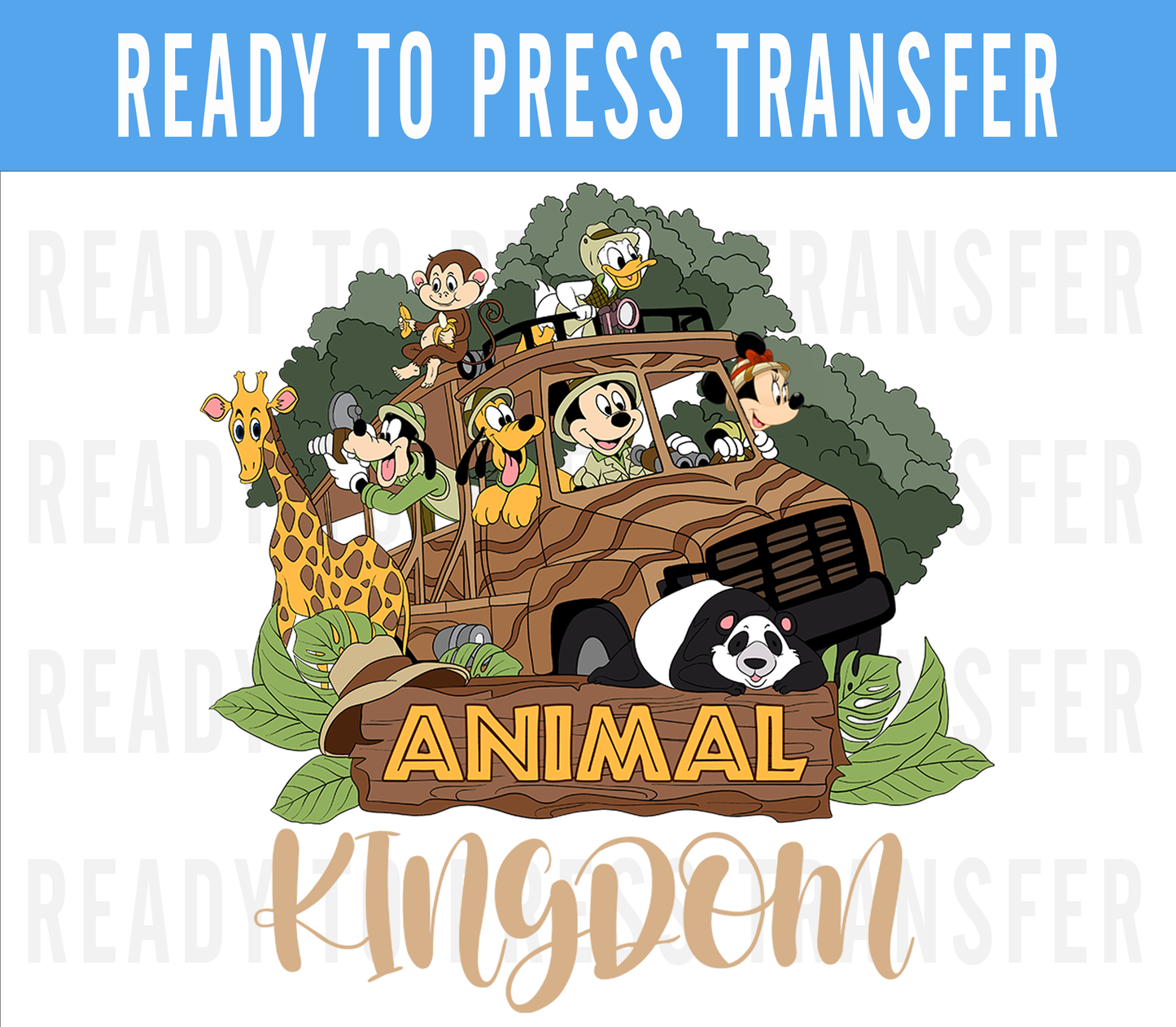 Safari Ready To Apply DTF Transfer