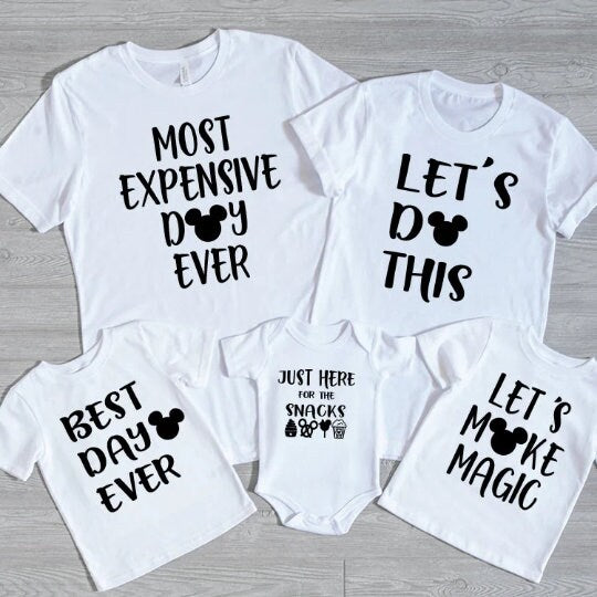 Disney Just Here For The Snacks DTF Iron On Transfer - Disney Matching Iron On -Disney Shirt -Disneyworld Matching Shirt -Disneyland Decals