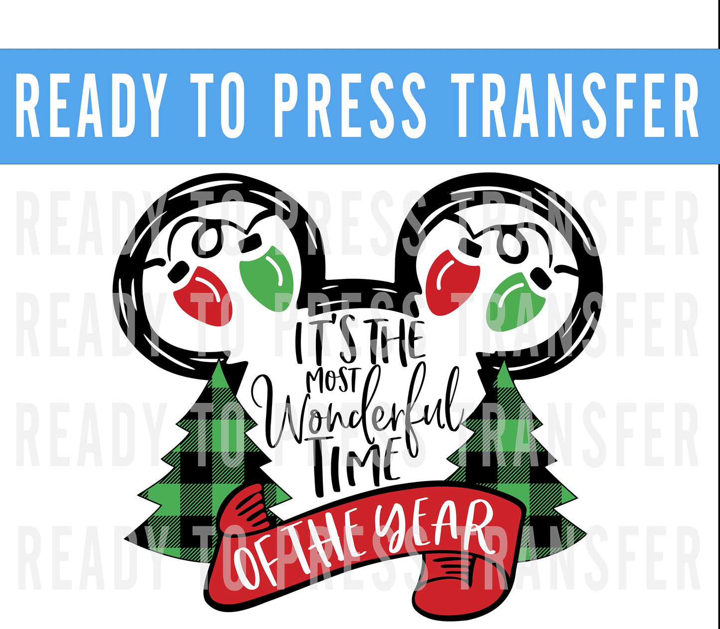 Christmas Head DTF Decals For Shirts