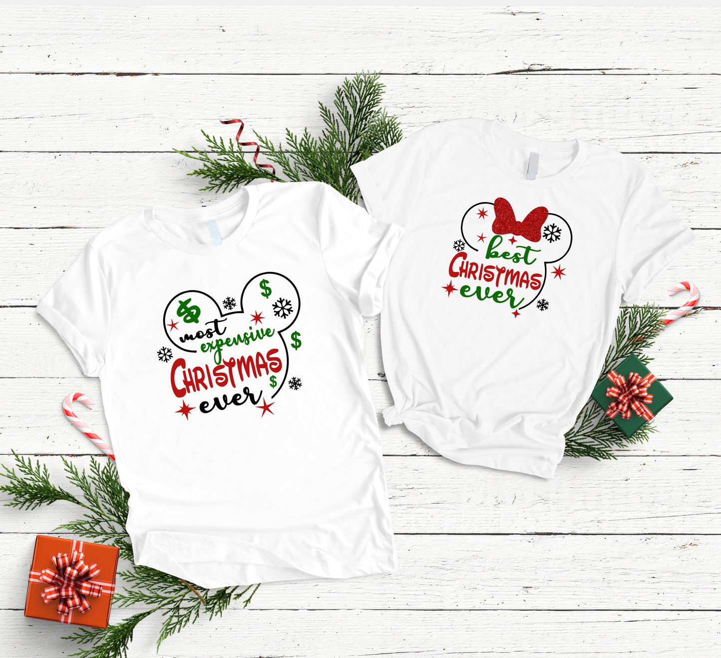Most Expensive Christmas Ready To Press Iron On Decal DTF Transfer - Transfers For Shirts - Very Merry Christmas Disney Transfers