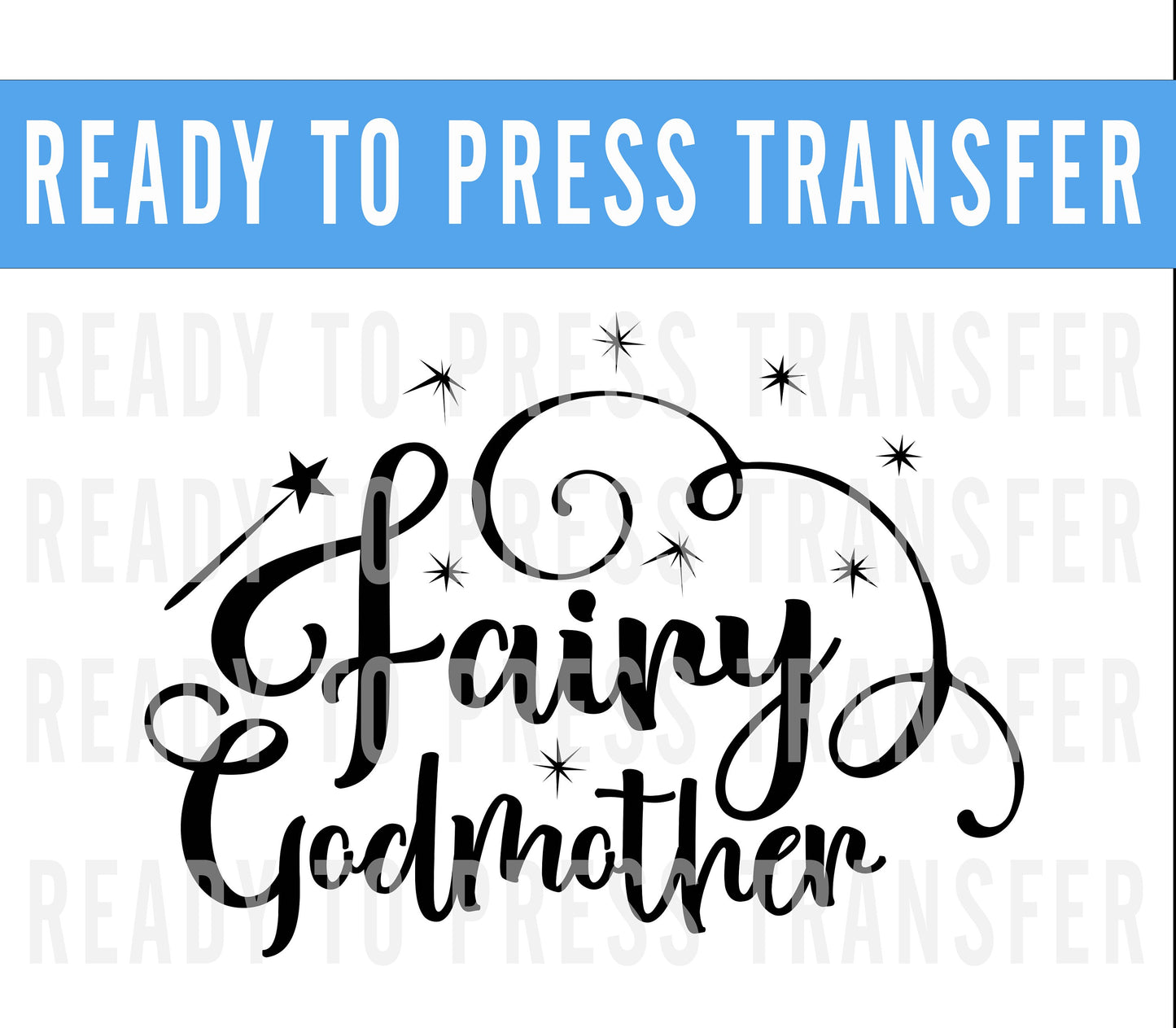 Fairy God Mother Transfer - Ready To Press - Transfers For Shirts - Disney Transfers - Mickey Design Transfer - DTF Decal Transfers