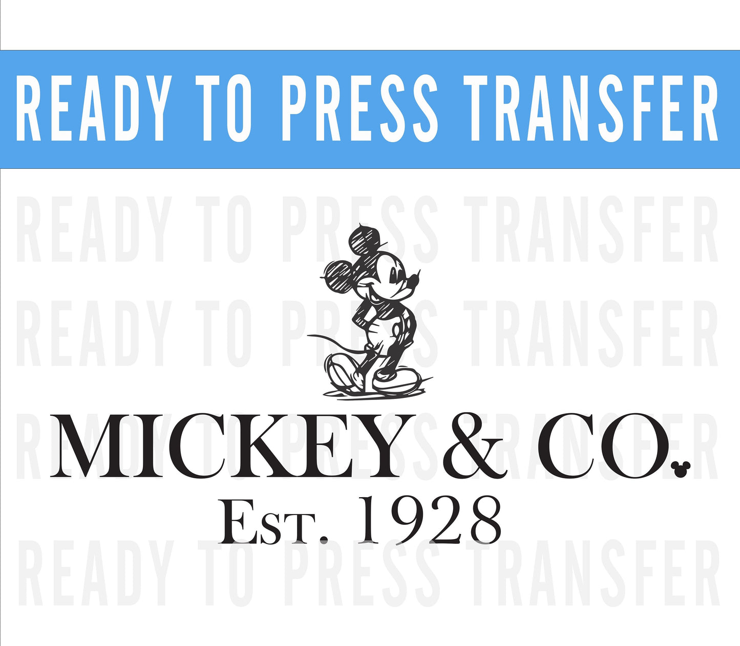Mickey and Co Transfer Iron on Decal - Ready To Press - Transfer For Shirts - Disney Transfer - Mickey Design Transfer - DTF Decal Transfers