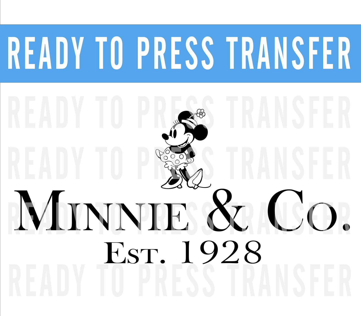 Minnie and Co Transfer Iron on Decal - Ready To Press - Transfer For Shirts - Disney Transfer - Minnie Design Transfer - DTF Decal Transfers