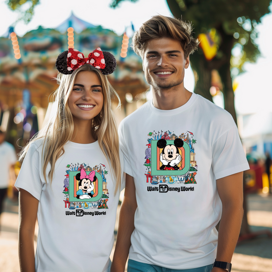 Walt Mickey and Minnie DTF Transfer