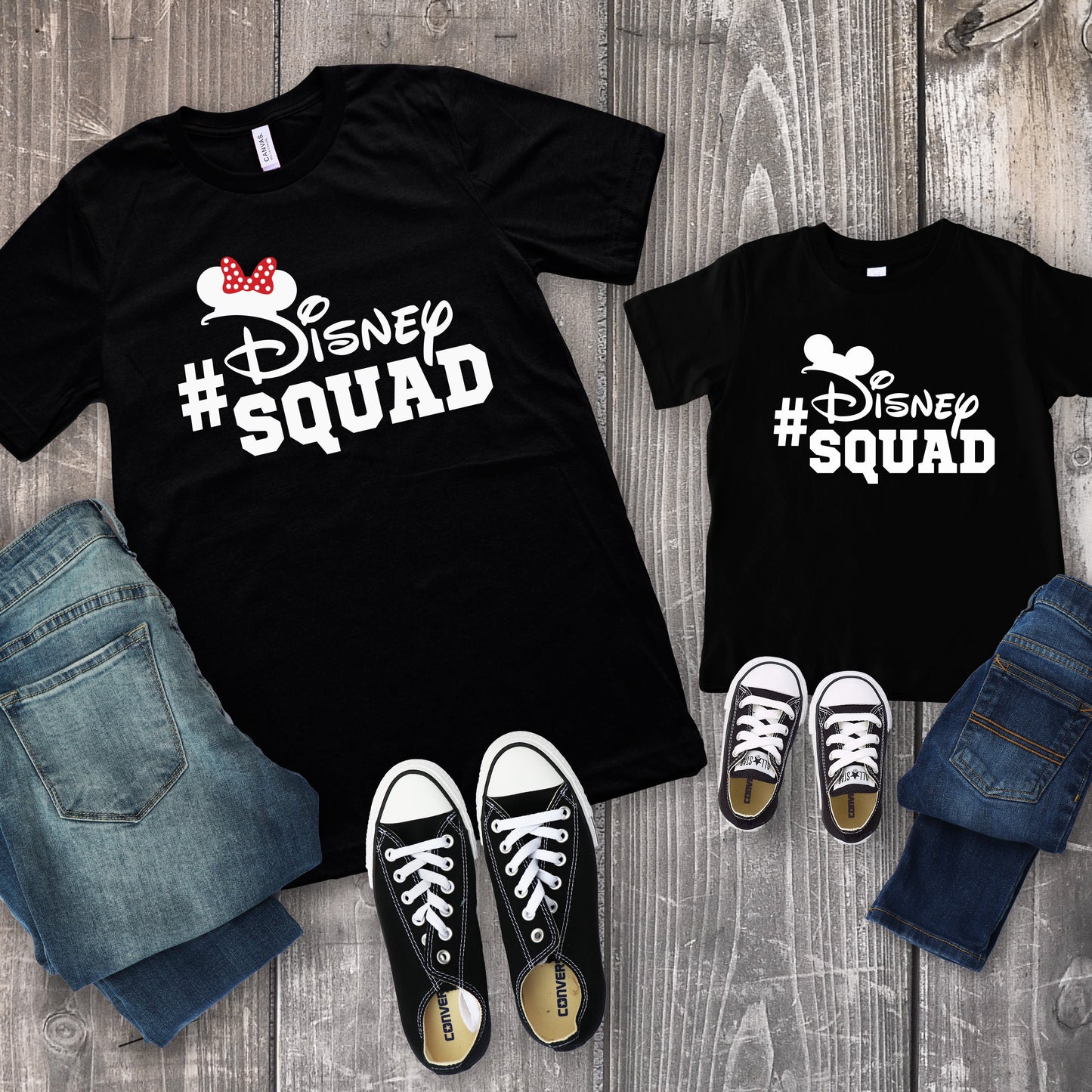 Disney Squad Iron On DTF Transfer Decal Ready To Press - Iron on Screen Print Transfers Disney - DIsney Matching Iron On Decals