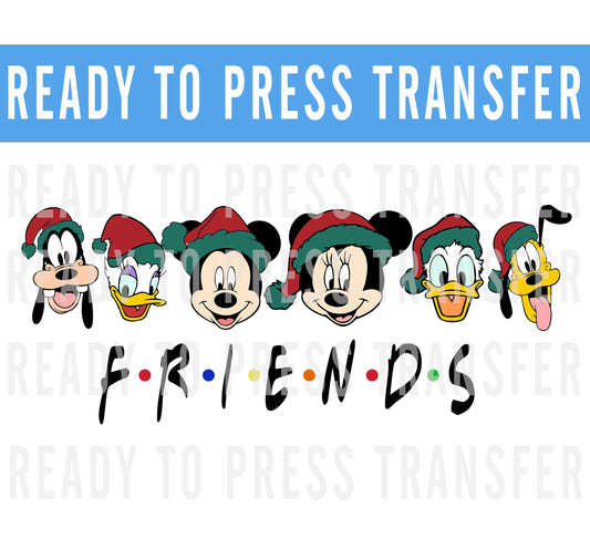 Christmas Mickey and Friends Transfer - Ready To Press - Transfers For Shirt - Very Merry Christmas Disney Transfer - Mickey Design Transfer