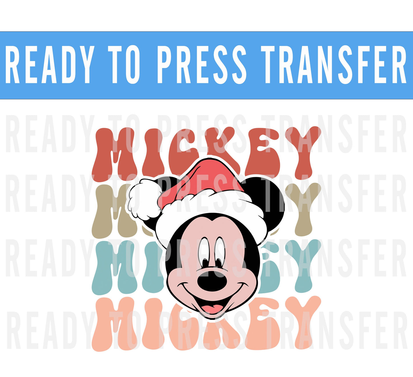 Christmas Retro Transfer Ready To Press Transfers For Shirts