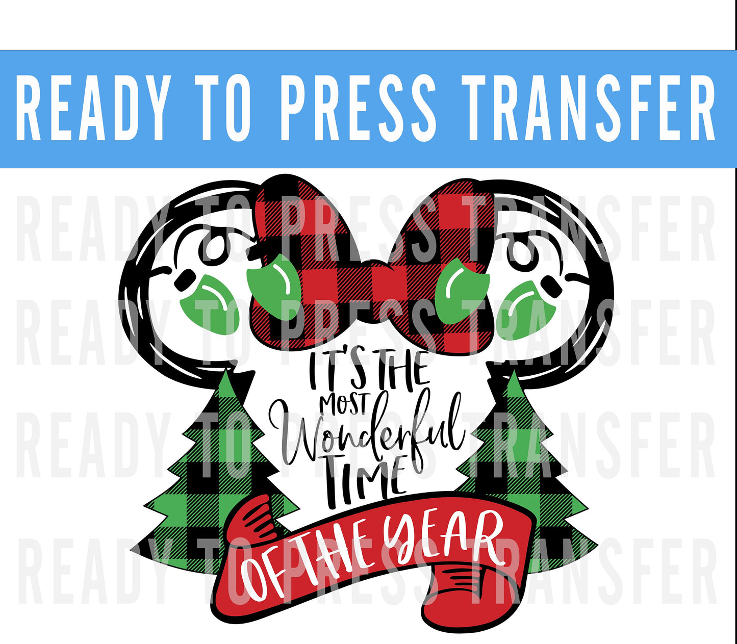 Christmas Head DTF Decals For Shirts