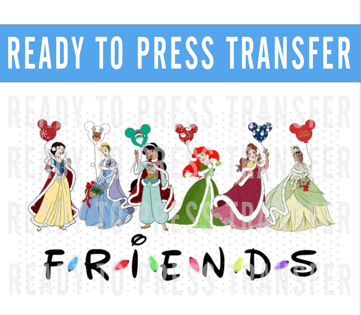 Princess Christmas Dtf Transfer - Ready To Press - Transfers For Shirts - Very Merry Christmas - Design Transfer