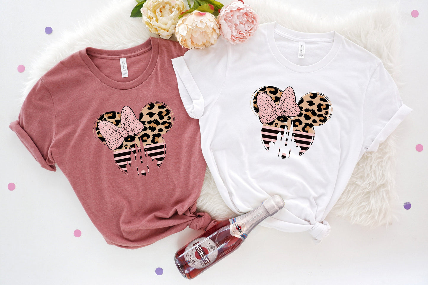 Minnie Leopard Disney Iron On - Ready To Press - Transfer For Shirt - Disney Transfers - Minnie Mouse Design Transfer - DTF Decal Transfers