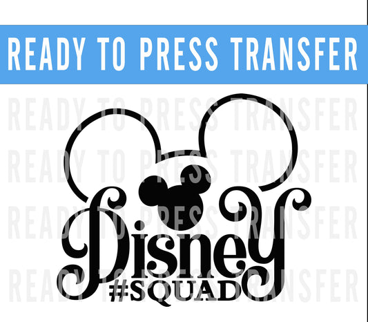 Disne Squad Group Transfer - Ready To Press - Transfers For Shirts - Disney Transfers - Mickey Design Transfer - DTF Decal Transfers