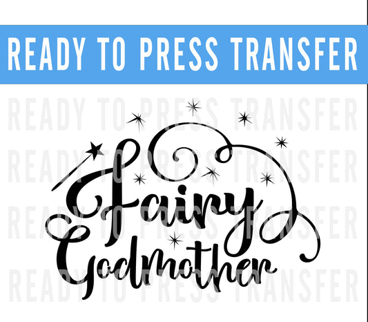 Fairy God Mother Transfer - Ready To Press - Transfers For Shirts - Disney Transfers - Mickey Design Transfer - DTF Decal Transfers