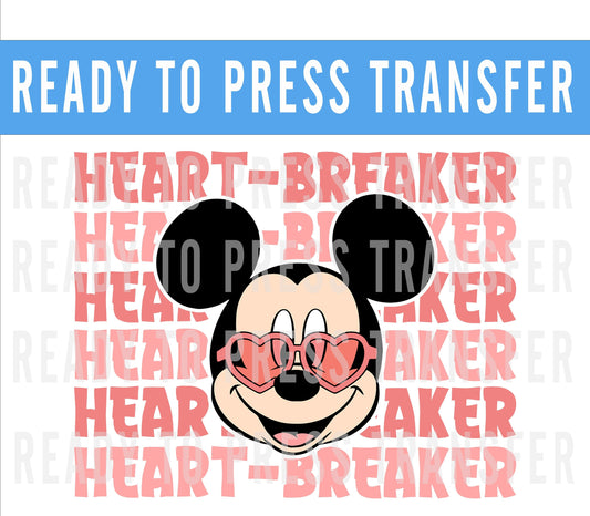 Valentines Mickey Retro Transfer - Ready To Press - Transfers For Shirts - Valentines Disney Transfers -Mickey Valentines DTF Decal