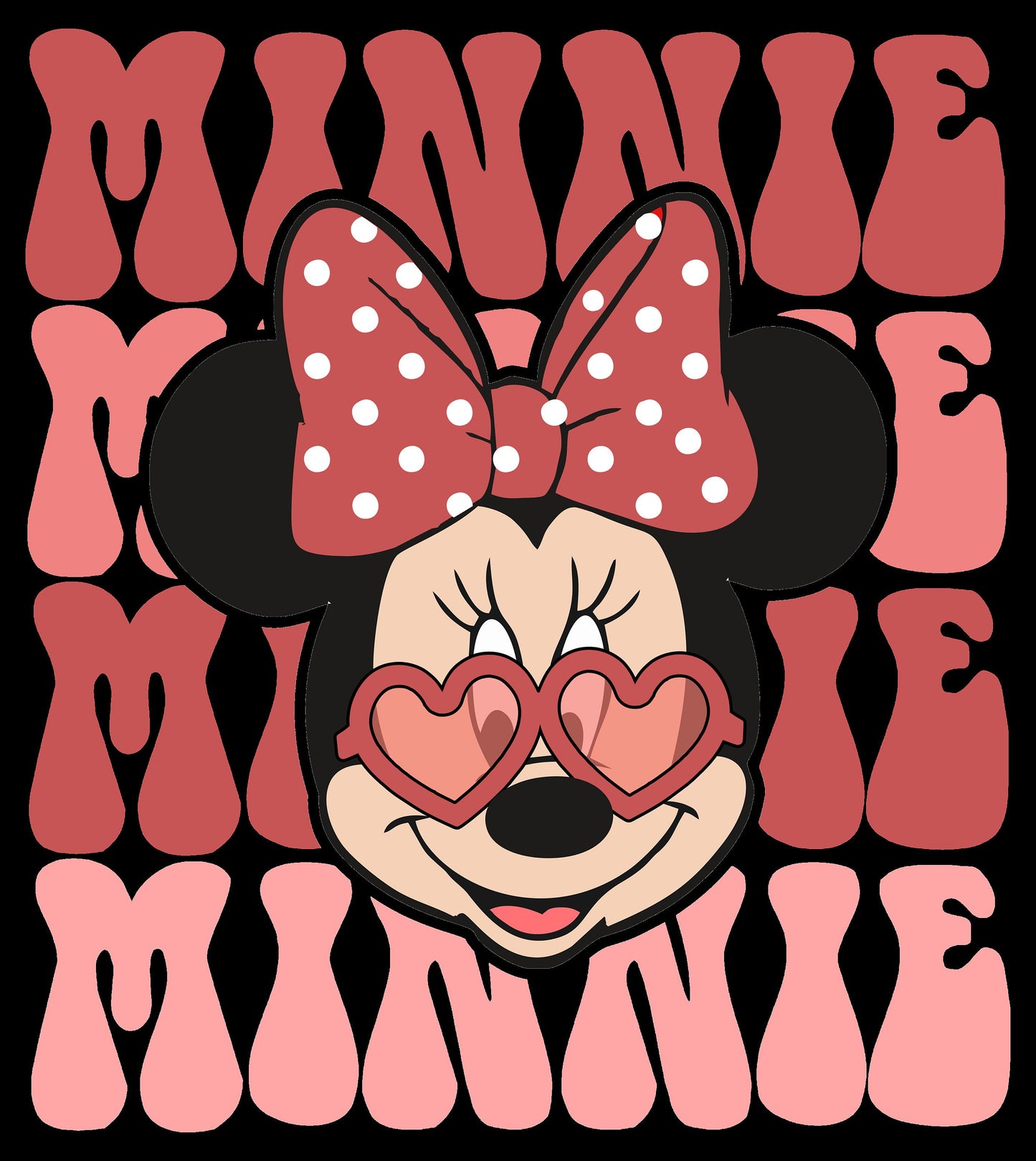 Valentines Minnie Retro Transfer - Ready To Press - Transfers For Shirts - Valentines Disney Transfers -Mickey Valentines DTF Decal