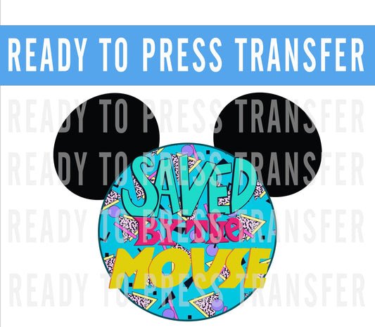 Disney Marathon Saved By The Mouse DTF Transfer - Ready To Press - Transfers For Shirts - Disney Transfers - Mickey Design Transfer
