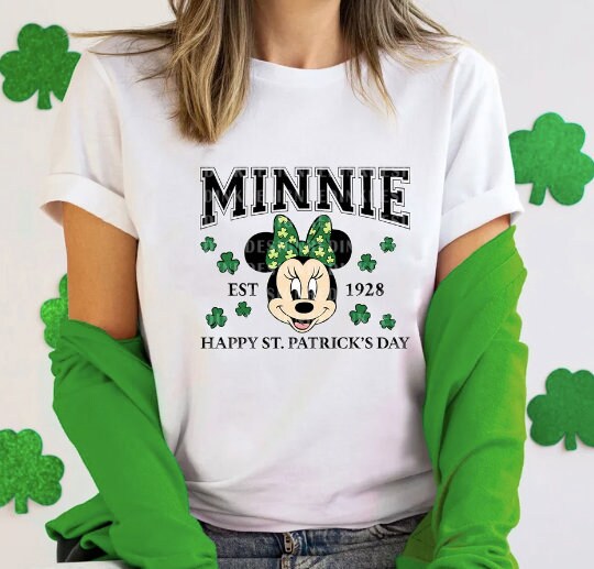 St Patricks Day Mickey Retro Transfer - Ready To Press - Transfers For Shirts - St Patricks Day Disney Transfers - Mickey Design Transfer