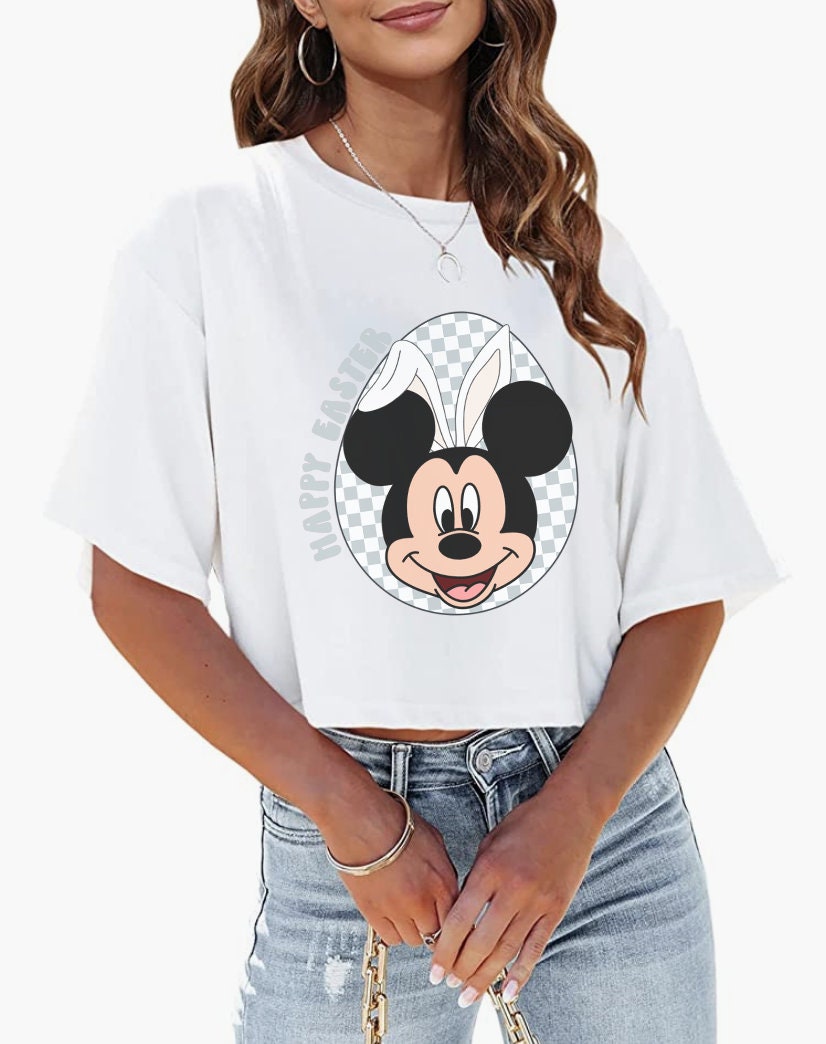 Checkered Egg Disney Easter Minnie Ready To Press Iron On Decal Transfers For Shirts - Valentines Disney Transfers - Valentines DTF Decal
