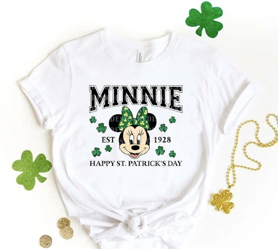St Patricks Day Mickey Retro Transfer - Ready To Press - Transfers For Shirts - St Patricks Day Disney Transfers - Mickey Design Transfer