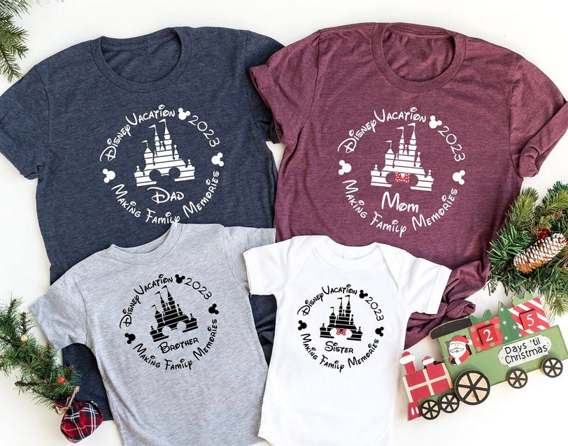 Disney Vacation Making Family Memories Custom Personalized Ready To Press Iron On Decal Transfers For Shirts - DTF Decal Transfers
