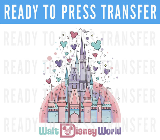 Walt Disney World Ready To Press Iron On Decal DTF Transfer For DIY Shirts - Ready to Press Screen Print Transfer - DTF Iron On Transfer