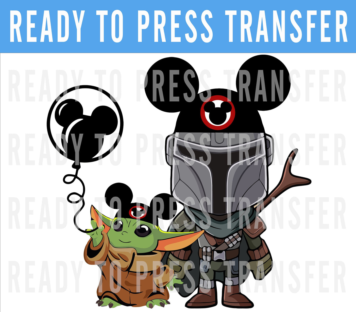 Darth Vadar Yoda DTF Decal Transfer - Ready To Press - Transfers For Shirts -Star Wars Inspired Transfers - Disney Transfer - Darth Vadar