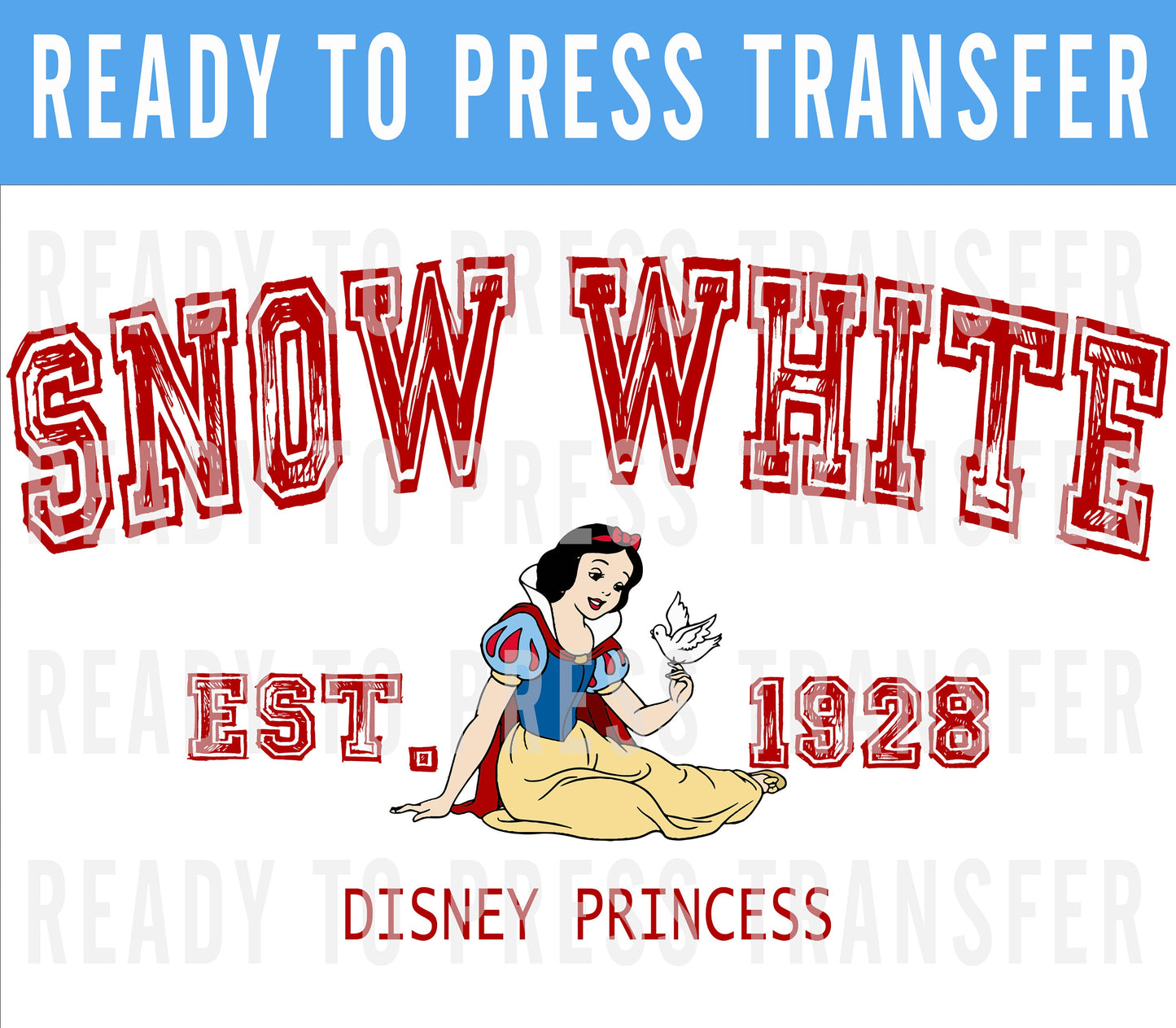 Princess University Disney Transfer - Ready To Press - Transfers For Shirts - Princess Disney DTF Transfers - DTF Decal - Jasmine Iron On
