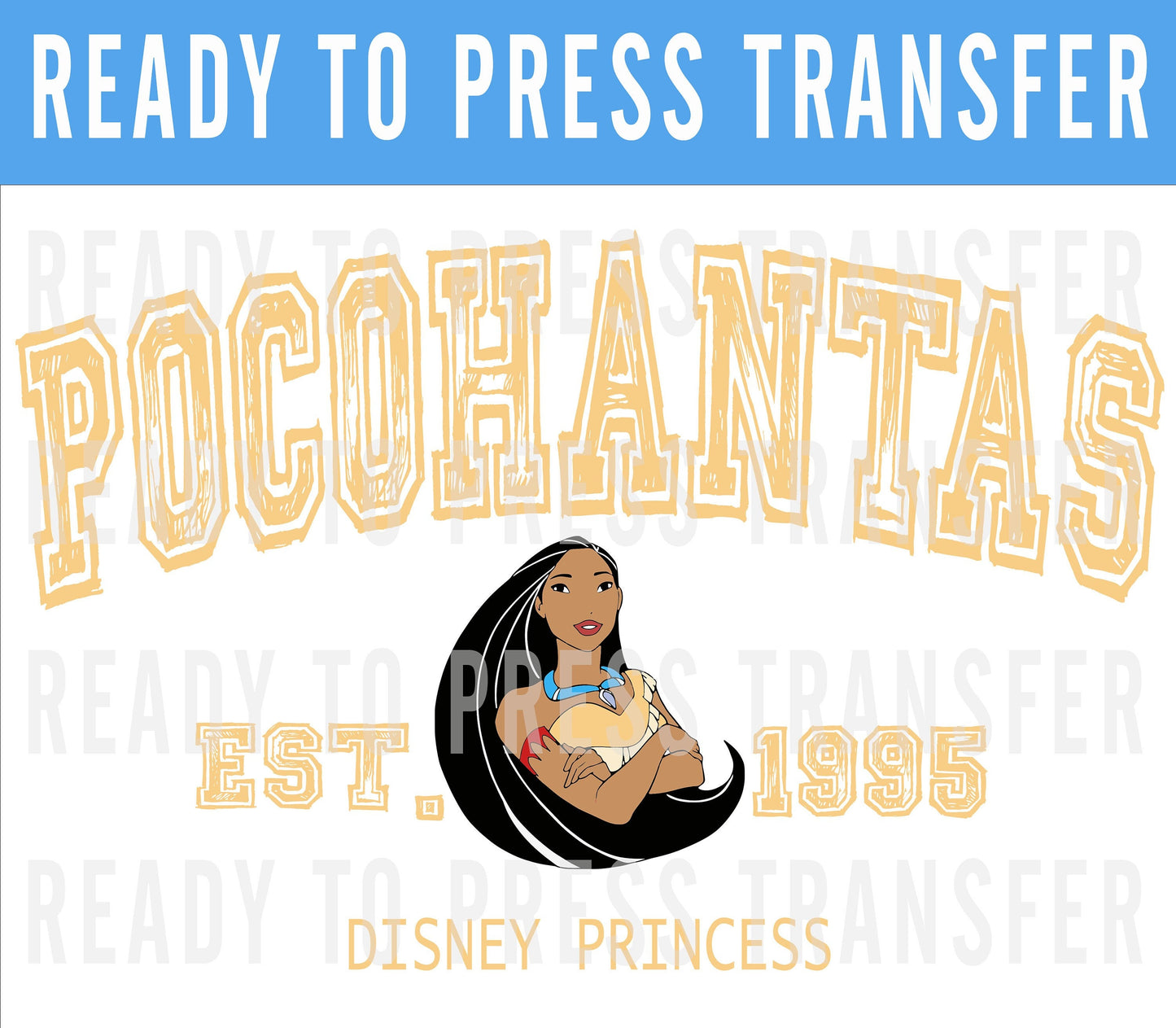 Princess University Disney Transfer - Ready To Press - Transfers For Shirts - Princess Disney DTF Transfers - DTF Decal - Jasmine Iron On