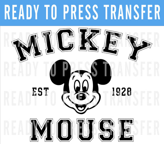 Mickey Mouse Retro Transfer - Ready To Press - Transfer For Shirts - Mickey Disney DTF Transfers - Heat Transfer Disney Design - DIY Shirt