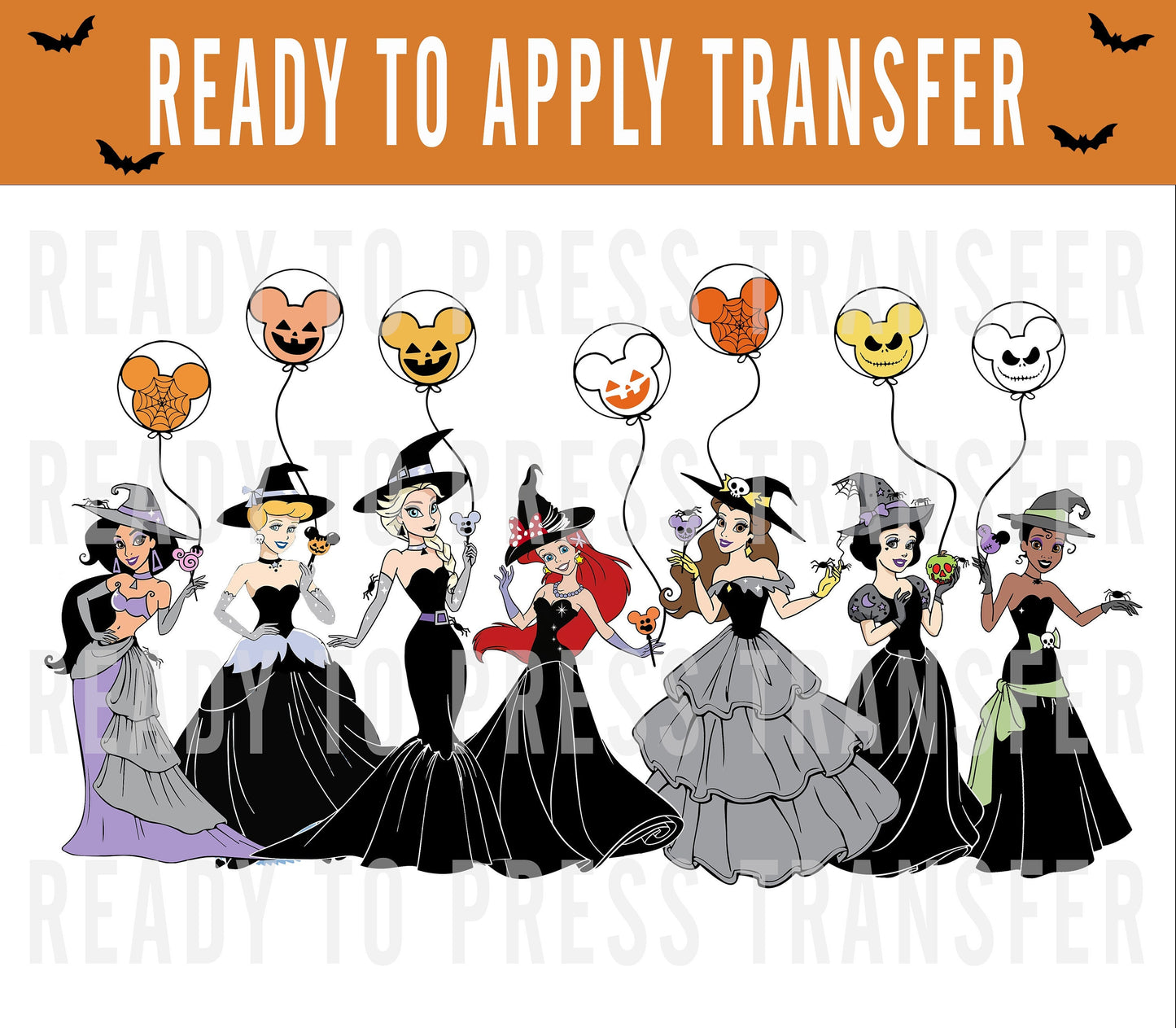 Princess Disney Halloween Shirt Decal