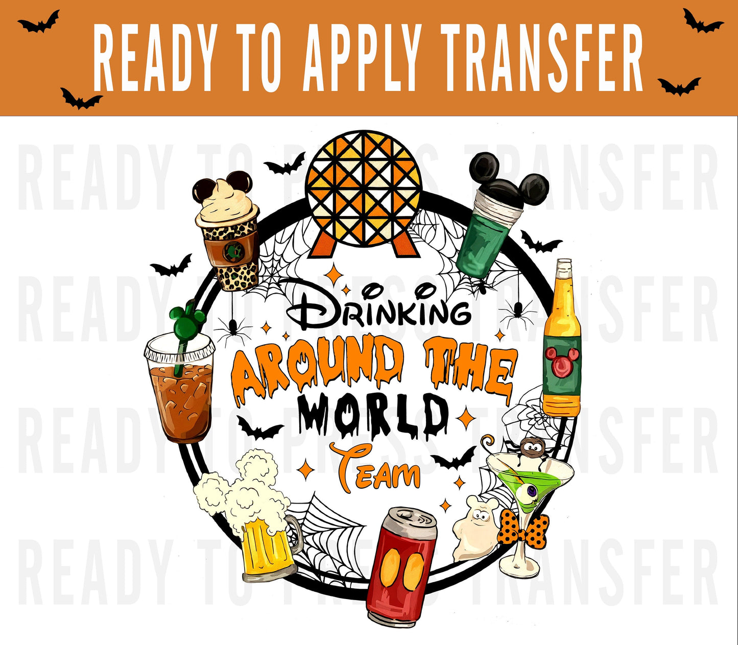 Drinking Around The World Halloween Shirt Decal