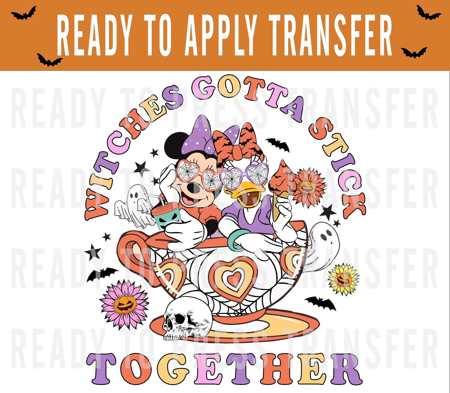 Witches Minnie Daisy Halloween Shirt Decal