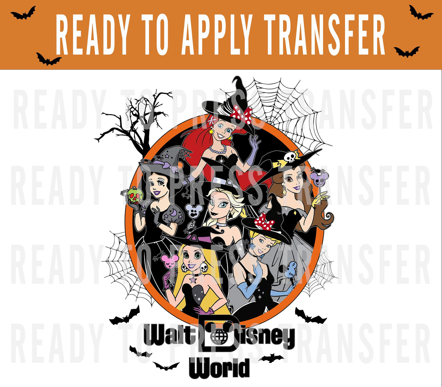 Walt Disney World Princess Halloween Shirt Decal