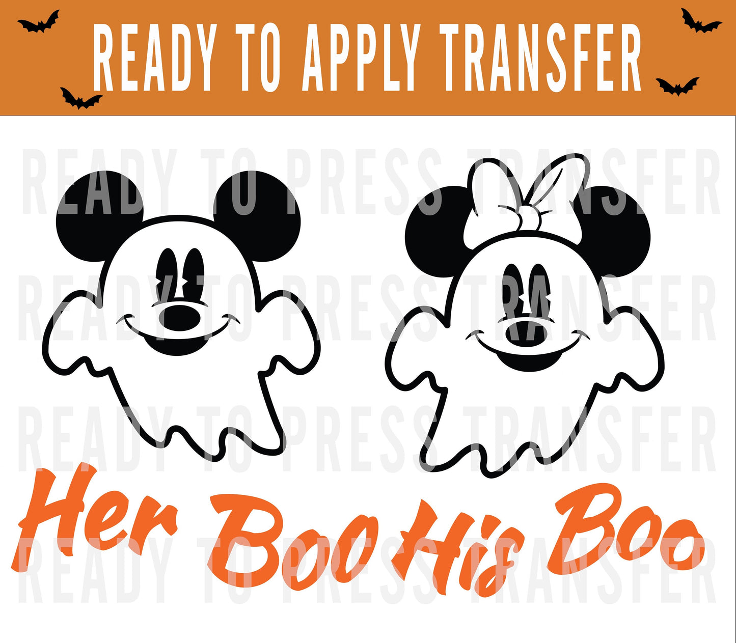 Mickey Ghost Halloween Shirt Decal